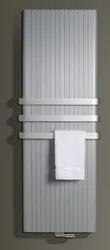 Radiateur décoratif, Vasco Alu-zen, HxL=2000x450mm, 1742W (75/65/20), blanc, racord  au milieu